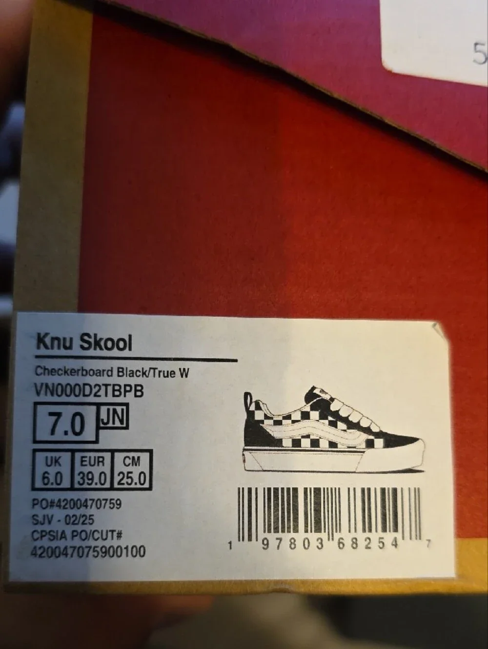 Vans Knu Skool Black & White Checkerboard - Picture 5 of 6